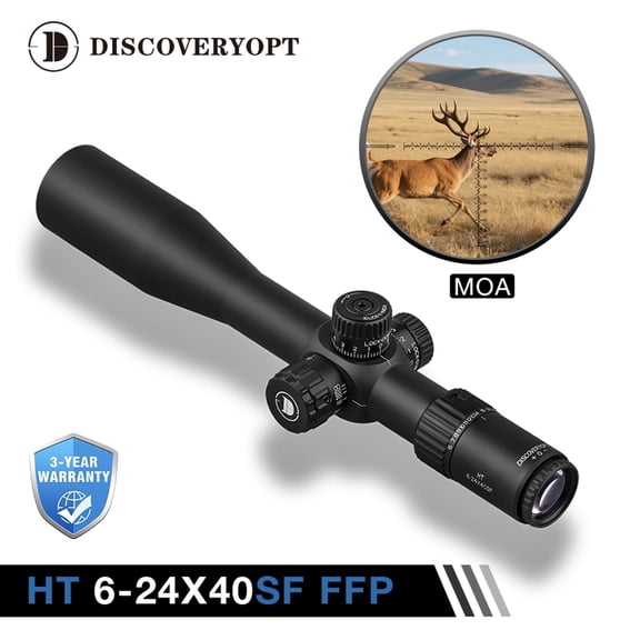 DISCOVERYOPT HT 6-24X40 MOA Riflescope Side Focus Adjustmen Hunting 30mm Tube Optics Scopes Shockproof