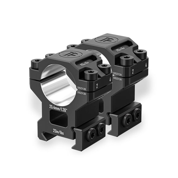Discoveryopt Rifle Scope Rings 25.4mm Tube Fits 1.26" Precision Pre-lapped Mount for Picatinny Rails