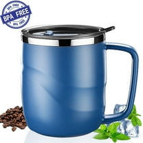DISEN 14oz Cup Insulated Coffee Travel Mug Stainless Steel Double Wall Thermos Tumbler, Vacuum Insulated Coffee Cup with Lid