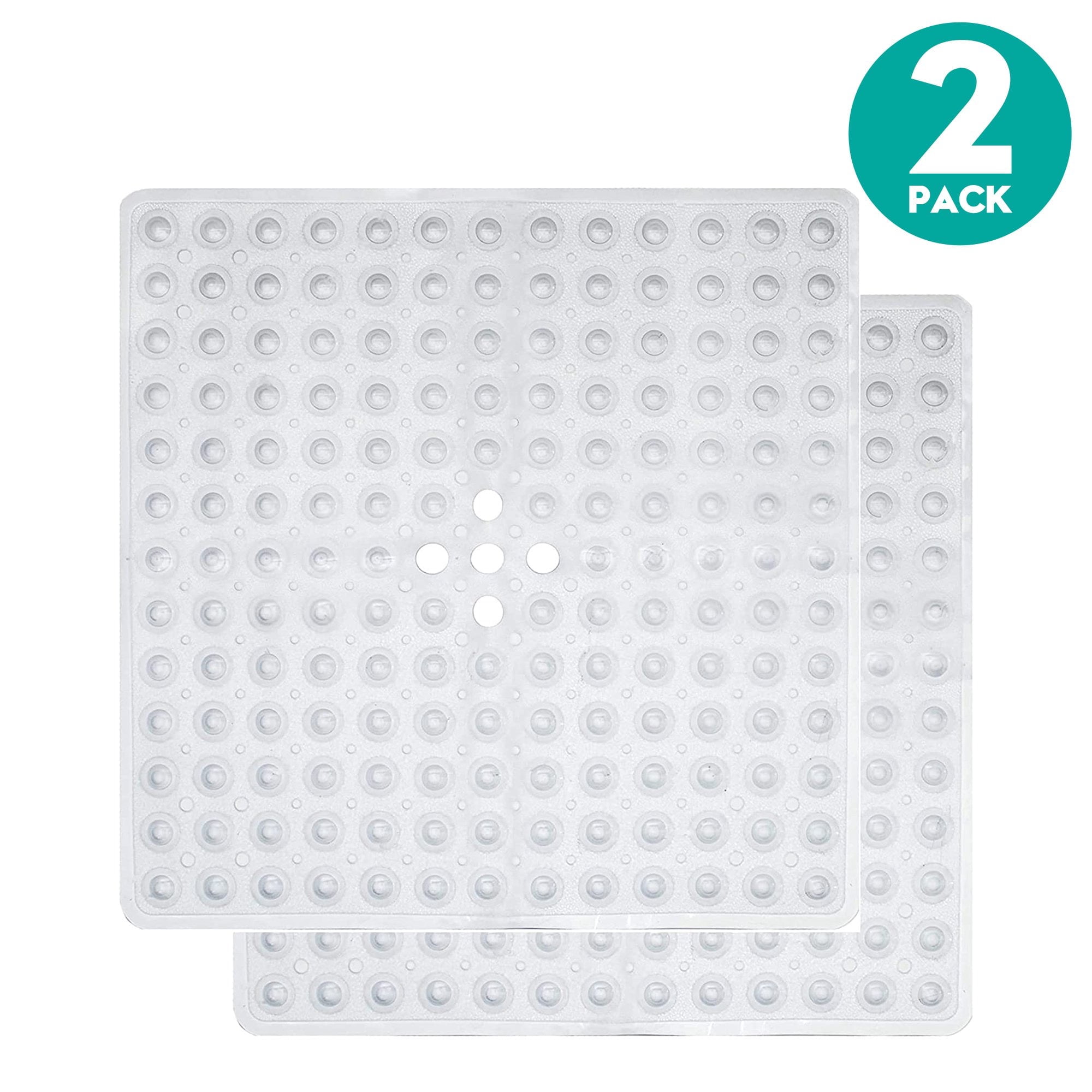 DISEN 2 Pack Shower Stall Mat, 21x21 Square Bathroom Bath Tub Mats for