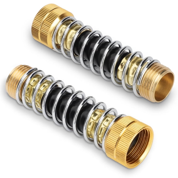 DISEN 2pcs Garden Hose Extension Adapters, Hose Kink Protectors with Coil Spring