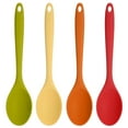 thumbnail image 1 of DISEN 4 Pcs Large Silicone Mixing Spoon Set, 10.82*2.36 inch Heat Resistant Colored Mixing Spoons, Non-stick Basting Spoon for Kitchen Cooking, Mixing, Baking, Serving and Stirring, 1 of 8
