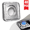 thumbnail image 1 of DISEN 40pcs Aluminum Foil Square Stove Burner Covers, Disposable Gas Range Top Protectors Bib Liners Drip Pans, 8.6" x 8.6", 1 of 9