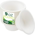 thumbnail image 1 of DISEN 9oz Small Paper Bowls [100-Pack], Heavy Duty Disposable Bowls Perfect for Ice Cream, Fruits and Snacks, 100% Compostable Sample Bowls and Eco-Friendly Made from Bagasse, 1 of 6