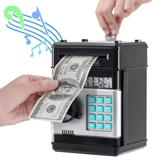 DISEN ATM Piggy Bank with Digital Electronic Password for Kids,Safe Box for Children's Gift Toy