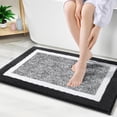 thumbnail image 1 of DISEN Bathroom Rugs 24x16, Extra Soft and Absorbent Microfiber Bath Mat, Non-Slip, Machine Washable, Quick Dry Shaggy Bath Carpet, Suitable for Bathroom Floor, Tub, Shower (Black and White), 1 of 6