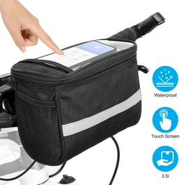 WILD MAN Bike Top Tube Phone Bicycle Frame Bag with Touch Screen Holder Case Red Walmart