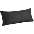 thumbnail image 1 of DISEN Body Pillow Cover Long Pillow Case, Rayon Made from Bamboo, Breathable & Silky Soft Body Pillow Pillowcase, Cooling Full Body Pillow Case for Hot Sleepers, Night Sweats (Black, 20x54 Inches), 1 of 7