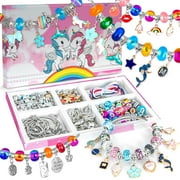 GYDEK DISEN Charm Bracelet Making Kit, 130Pcs, Jewelry Making Kit, Crafts Gift for Girls, Age 6-12