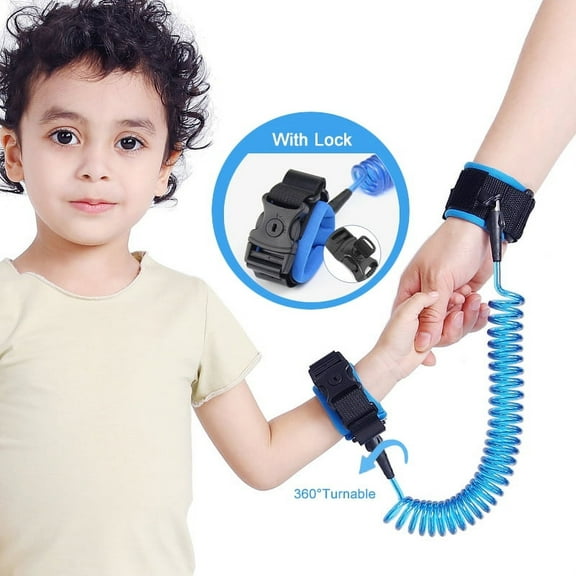 DISEN Child Leash, Upgrade Kids Anti-Lost Traction Rope Hand Ring with Lock, Comfort Padded Wristband and Durable Steel Cable, Anti Lost Wrist Link, Outdoor Walking Strap Rope for Girls, Boys