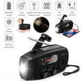 thumbnail image 1 of DISEN Emergency Radio 2000mAh Solar Hand Crank AM/FM/NOAA Portable Weather Radio with Phone Charger, LED Flashlight, Reading Lamp, SOS Alarm, Headphone Jack for Indoor Outdoor Emergency,Gray, 1 of 9