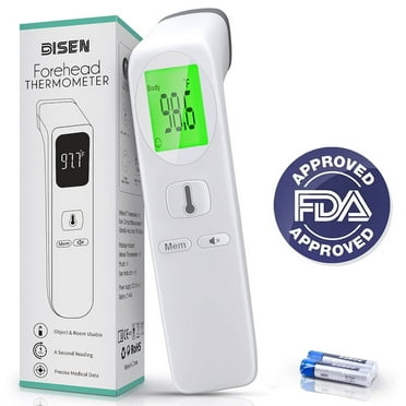 DISEN Forehead Thermometer for Adults and Kids,Baby Thermometer with 35 Memory & Mute Function,No-Touch Infrared Thermometer with LED Display, Ideal for The Whole Family