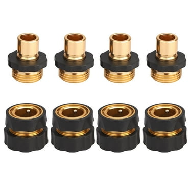 DISEN Garden Hose Quick Connect Set, No-Leaking Water Hose Quick Connector, 4 Male Connects + 4 Female Connects