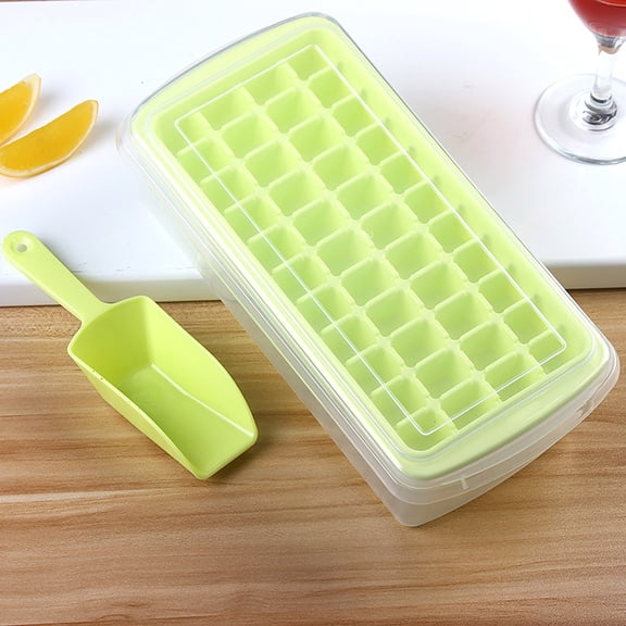 DISEN Ice Cube Tray for Freezer with Lid and Bin- Ice Cube Mold Trays with Cover -Ice Freezer Container -Ice Molds Bucket Bpa Free - Ice Box Holder Comes