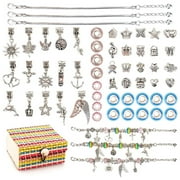 GYDEK DISEN Gifts for 6 7 8 9 10 Year Old Girls,DIY Arts Crafts Set for Girl Age 5-11 Birthday Gift Charm Bracelet Making Kits for 6 7 8 9 Year Old Girls Jewelry Bracelet Toys Present for Teenage