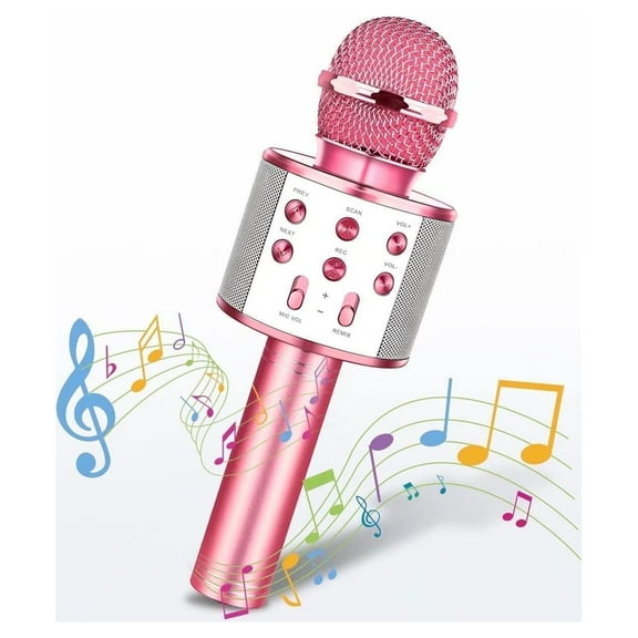 DISEN Karaoke Microphone for Kids, Toys for 3-12 Year Old Girls, Kids Microphone Girls Toys Bluetooth Microphone Birthday Gifts for 3 4 5 6 7 8 Years Old Girls Boys
