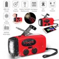 thumbnail image 1 of DISEN NOAA Emergency Weather Radio, 2000mAh Weather Alert Radio Solar Charging, Hand Crank & USB Charged, AM/FM Radio with LED Flashlight, Reading Lamp, SOS Alarm, Headphone Jack for Outdoor,Red, 1 of 10