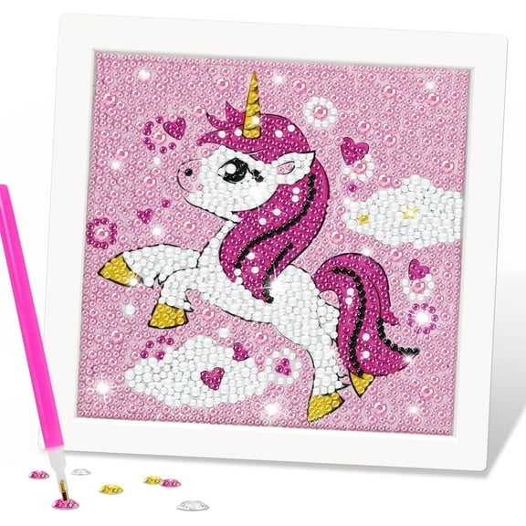 DISEN Painting Kit for Girl Age 6 7 Craft Supply for Kid 7-12 Year Old Toy for Girl Birthday Present Diamond Art Supply for Kid 8 12 Diamond Art Kit Girl Gift