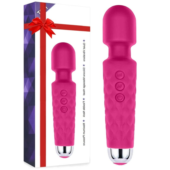 DISEN Personal Wand Massager Bath Wand Vibrator Powerful Handheld Cordless Personal Massager Waterproof Quiet - Black