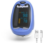 DISEN Pulse Oximeter,Rechargeable Oxygen Monitor Children Pulse Oximeter for Kids,Pulse Oximeter Fingertipd,Blue