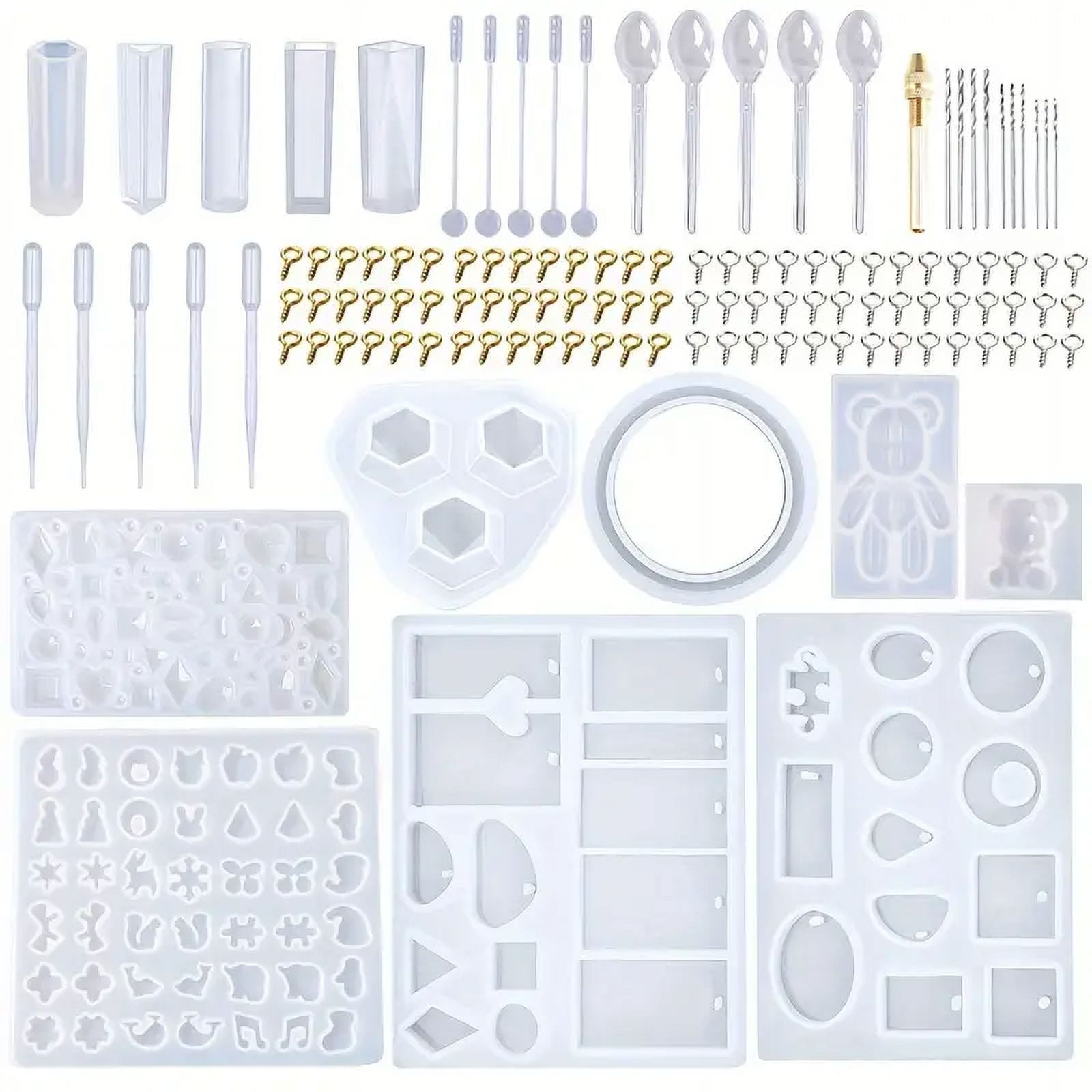 Walmart Deal of DISEN Resin Molds, 229pcs Silicone Resin Casting Molds and Tools Kit for DIY Jewelry Resin Craft Making, Epoxy Resin Making Kit for Resin Casting Beginner