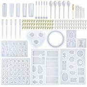 DISEN Resin Molds, 229pcs Silicone Resin Casting Molds and Tools Kit for DIY Jewelry Resin Craft Making, Epoxy Resin Making Kit for Resin Casting Beginner