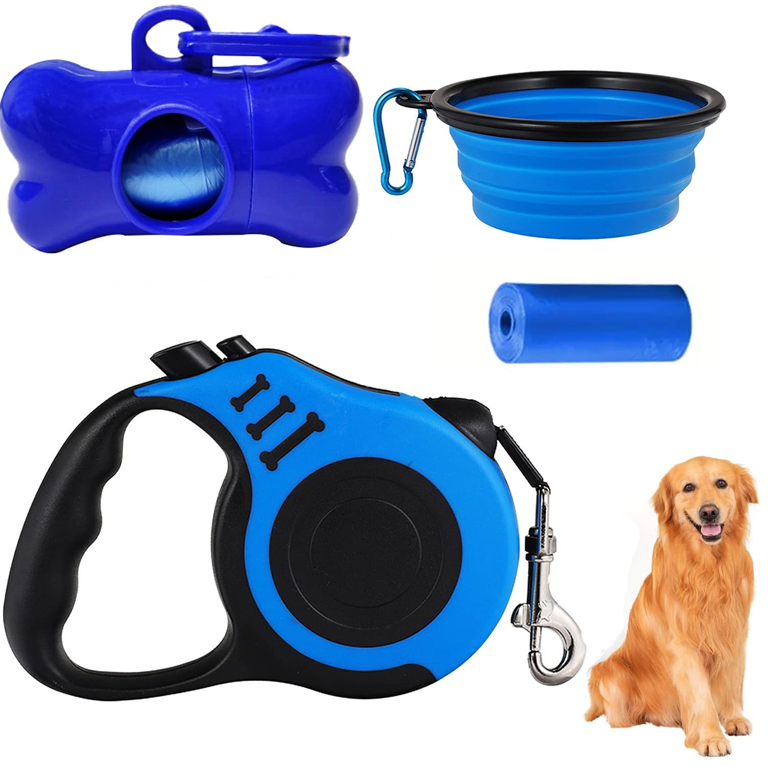 Lucky Leash Retractable Leash Magnetic Collar in One Size L XL 36 80 lbs As Seen on TV Walmart