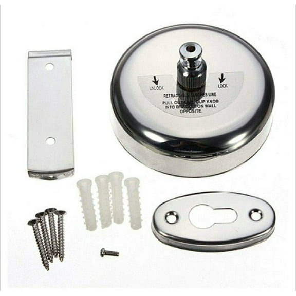 DISEN Retractable Single Clothesline SUS304 Stainless Steel Clothes Dryer with Nylon Rope String for Indoor Bathroom,Hotel Style,9.2 Feets