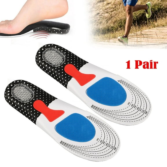 DISEN Shoe Insoles, Plantar Fasciitis Inserts for Men & Women, Full Length Arch Support Orthotics Insoles, Heel Pain Relief, Shock Absorption for Walking, Running and Hiking