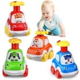 thumbnail image 1 of DISEN Toddler Animal Car Toys for 1-3 Year Old Boys, Press and Go Cartoon Truck Educational Toys for 1 Year Old Boy, Pull Back Cars for Baby Gift Toys 12-24 Months, 1 of 8