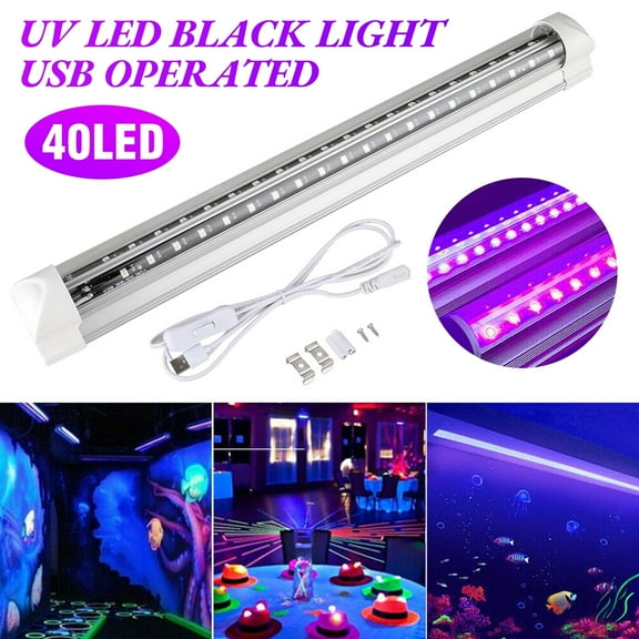 DISEN UV Blacklight Bar, 10W 5.9ft LED Black Light for Body Paint Party Stage Lighting