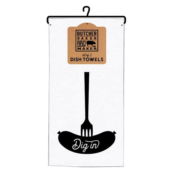 DISH TOWELS DIG IN 2PK