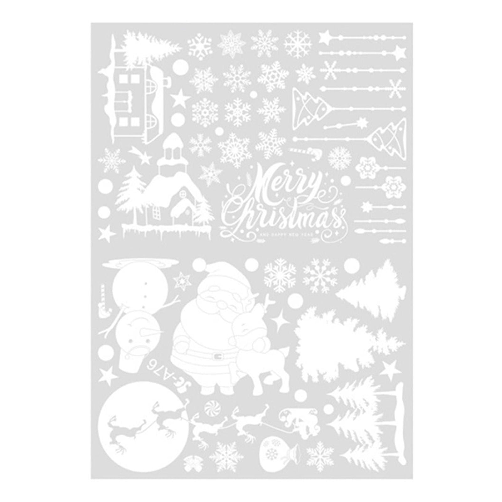 DISHAN Christmas Window Stickers Easy to Install Window Decals 2 Sheets