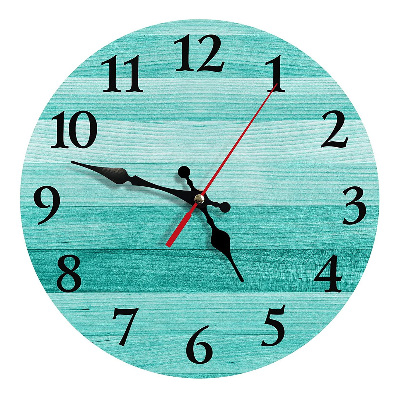 DISHAN Easy To Read Wall Clock Vintage Style Wooden Wall Clock With european-style-wall-clock-highemporium