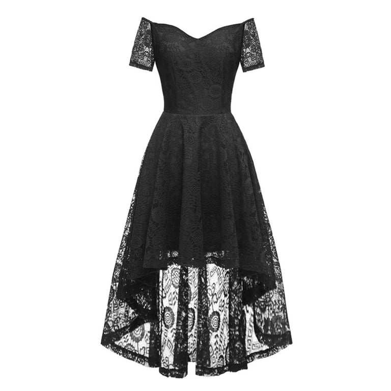 Lace Solid Color Off Shoulder V-Neck Evening Dresses Lace Solid Color Off Shoulder V-Neck Evening Dresses