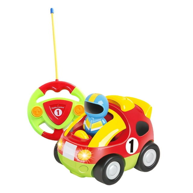 DISHAN Race RC Car Entertainment Police-car Safe Cartoon Remote Control Racing Car Toy
