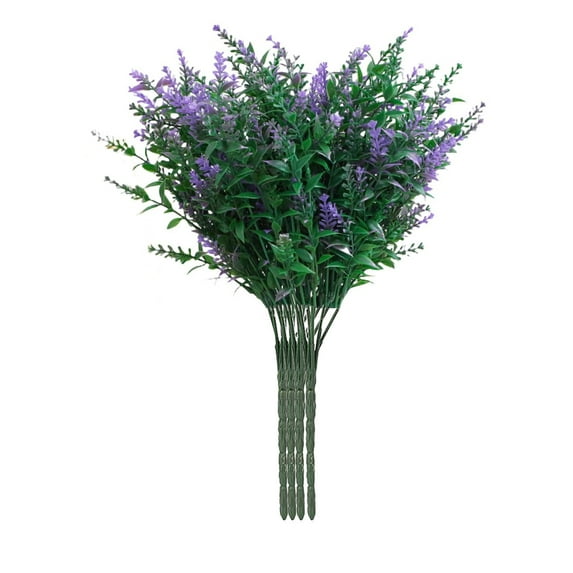 DISHAN Realistic Artificial Flower - 4 Branches, Romantic, 7 Forks, Simulation Lavender, Green Plant Decoration for Home Decor