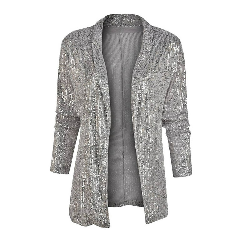 Grey sequin cardigan online