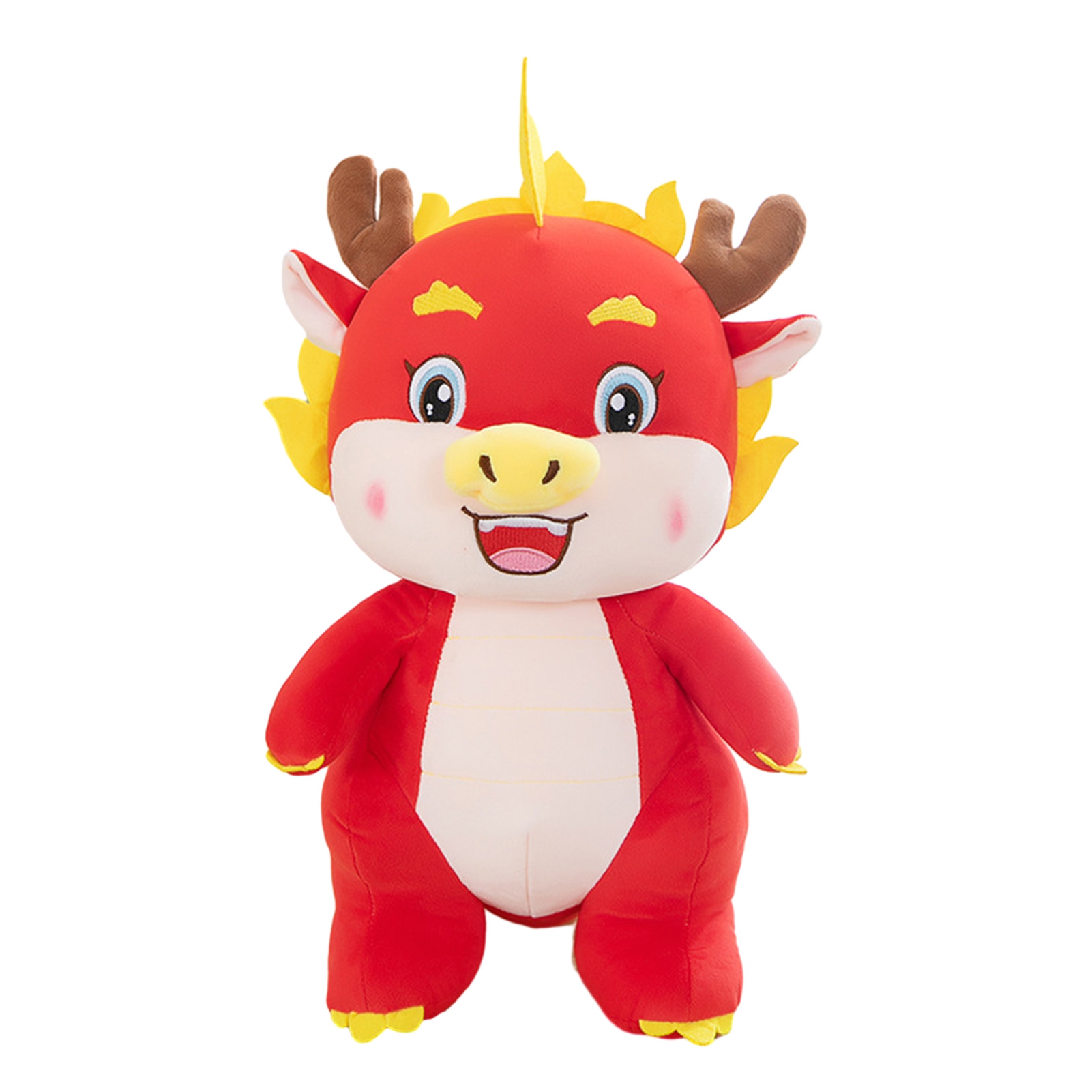 DISHAN Soft Plush Dragon Toy Cartoon Dragon Plush Doll Year of 2024 Chinese Zodiac Dragon Mascot