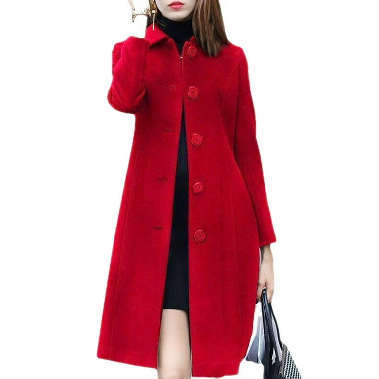 Elegant Solid Buttons Turndown Collar Outerwear Elegant Solid Buttons Turndown Collar Outerwear