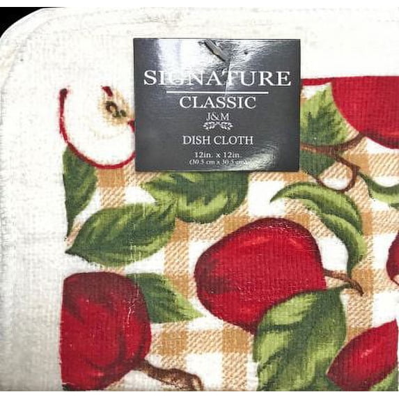 DISHCLOTH JM RED APPLES