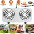 thumbnail image 1 of DISHUEC Hot Plate for Cooking,2000W Electric Double Burner Cooktop,Portable Electric Double Coil Burner with Dual Control&5 Level Temperature Control,Easy to Clean for Kitchen Camping, 1 of 11