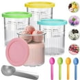 DISHUECO 24oz Replacement Containers for Ninja Creami Deluxe, NC500 NC501 Series Compatible