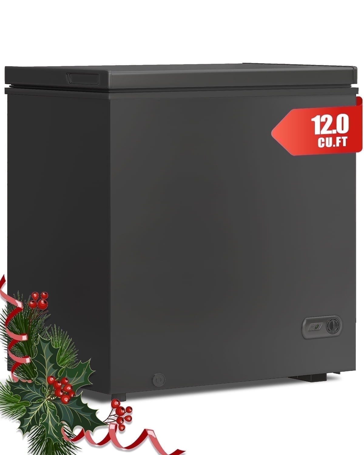DISHUP 12.0 Cu.Ft Chest Freezer, Small Deep Freezer with Removable Basket, Adjustable Temperature, for Home/Office/Garage/Bar