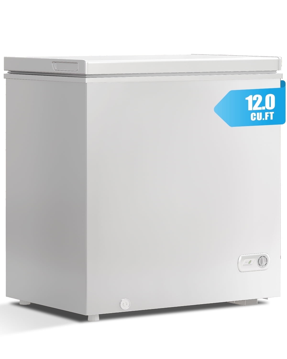 DISHUP 12.0 Cu.Ft Chest Freezer, Deep Freezer with Removable Basket, Adjustable Temperature, for Home/Office/Garage/Bar,White