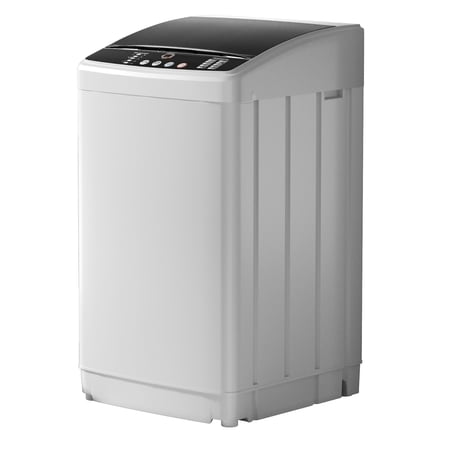 DISHUP 19 Lbs Portable Washing Machine, 2.5 Cu.ft Full-Automatic Washer and Dryer, Portable Washer for Apartment and Home, Gray