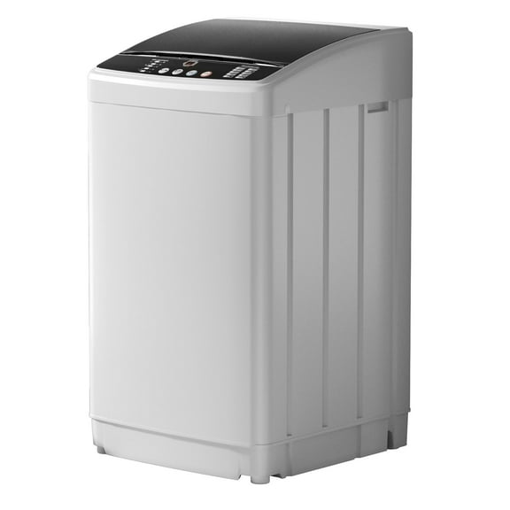 DISHUP 19 Lbs Portable Washing Machine, 2.5 Cu.ft Full-Automatic Washer and Dryer, Portable Washer for Apartment and Home, Gray