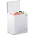 DISHUP 7.0 Cubic Feet Small Deep Freezers,Chest Freezer with Removable