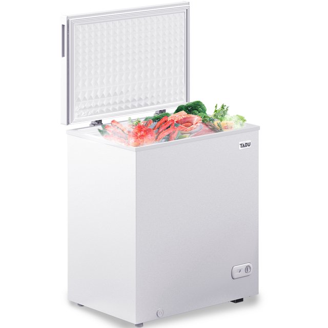 DISHUP 7.0 Cubic Feet Small Deep Freezers,Chest Freezer with Removable