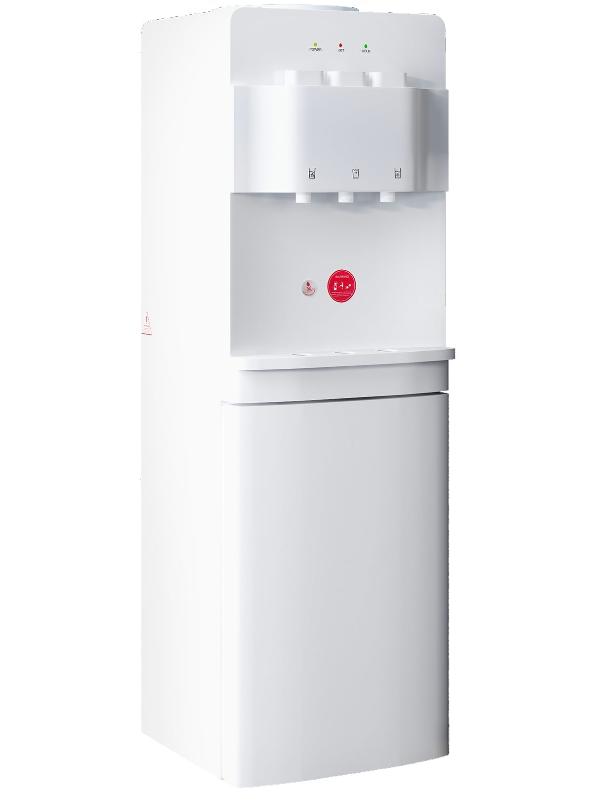 DISHUP Top Load Water Dispenser,Water Machine with Hot/Cold/Room Temperature, 3 or 5 Gallon,White